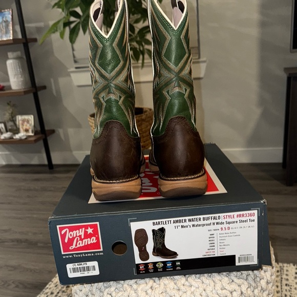 Tony Lama Bartlett Amber Buffalo Boots - Picture 6 of 6